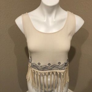 Boho fringe crop top